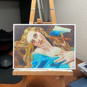 Mary Magdalene Oil Pastel Study Art Print